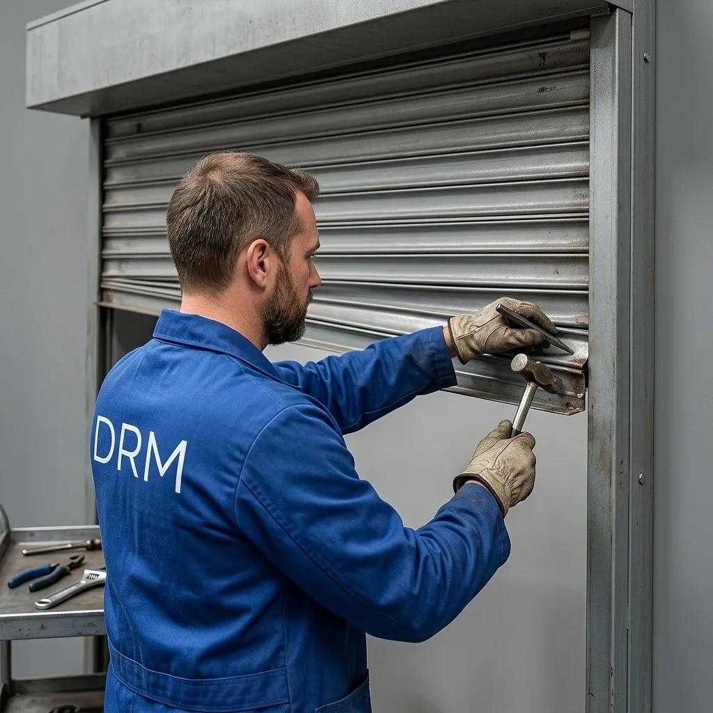 Rideau remis en service — Rideau métallique à Asnières-sur-Seine Rideau remis en service — Rideau métallique à Asnières-sur-Seine